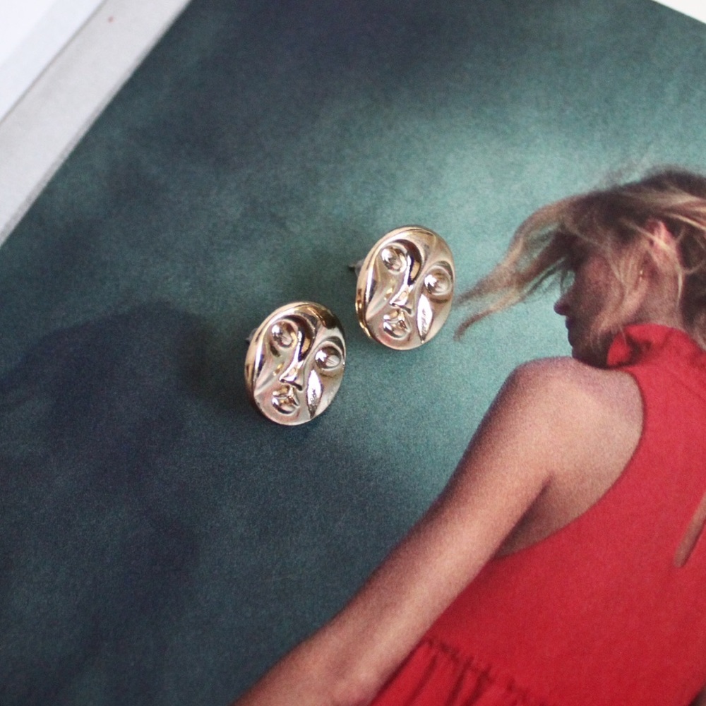 Golden Moon Earrings